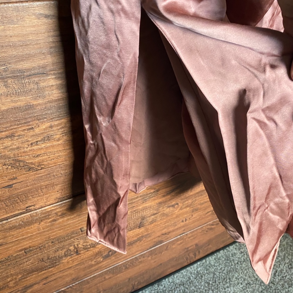 Reiss, Adaline Chain Detail One Shoulder Satin Dress, Blush, Size US 8 - Picture 6 of 14